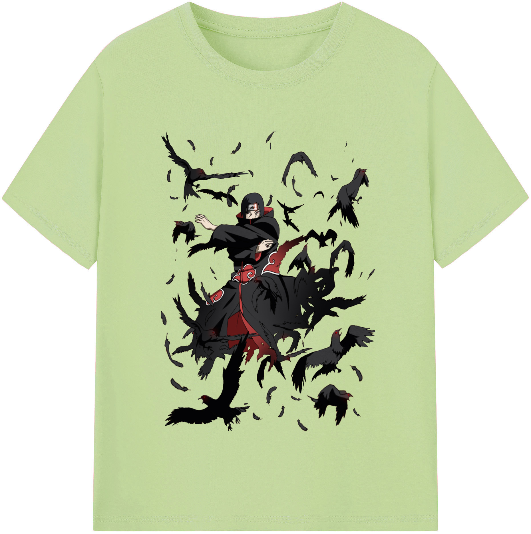 （画像用） NARUTO -ナルト- うちは イタチ Uchiha Itachi 綿100％半袖Tシャツ（フロントプリント）